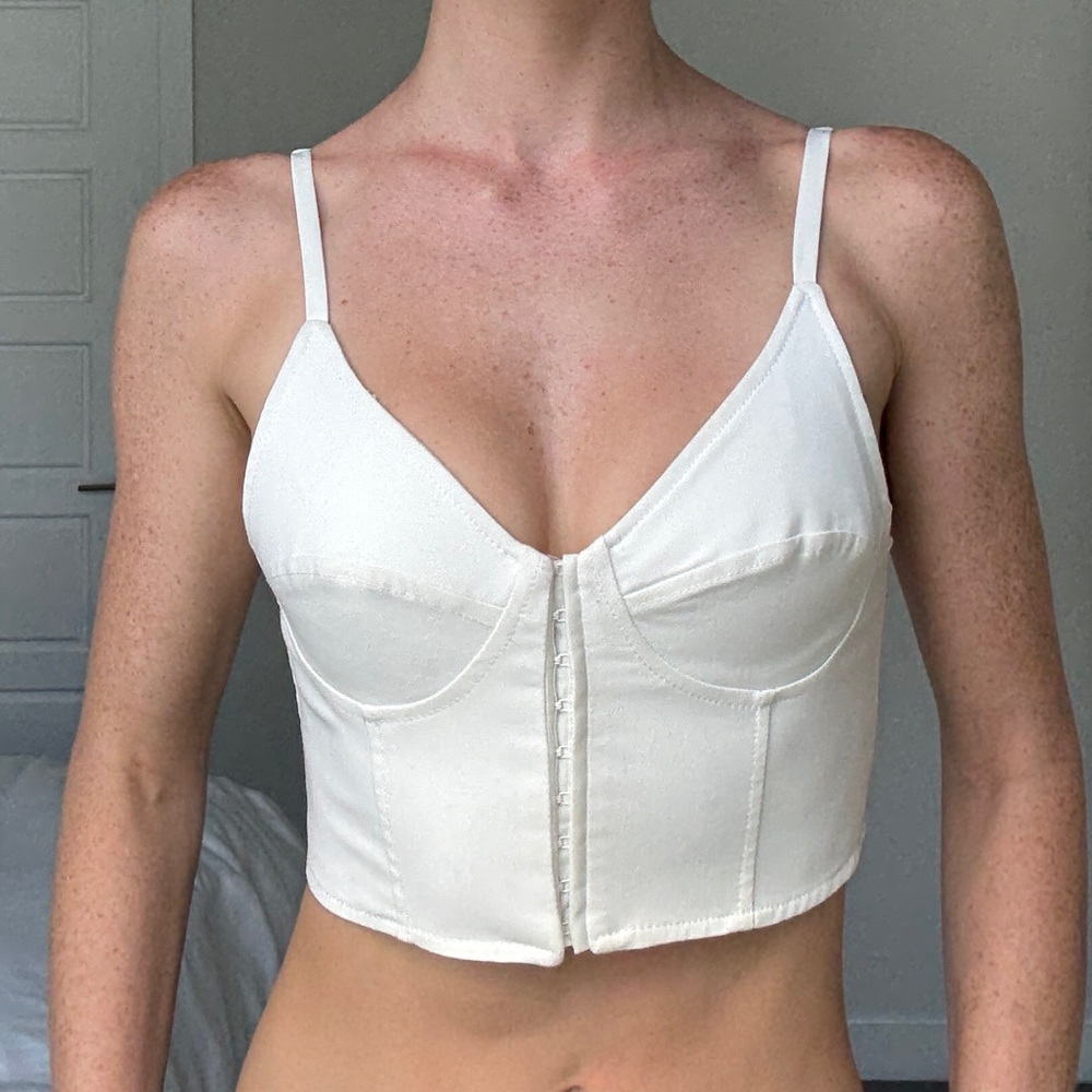 Zara Cream Bustier Top